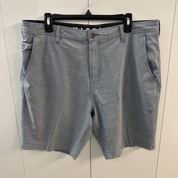 Vissla Fin Rope Hybrid Walkshort Shorts Men 36 Blue 9" Inseam Stretch (S10) - Picture 1 of 13